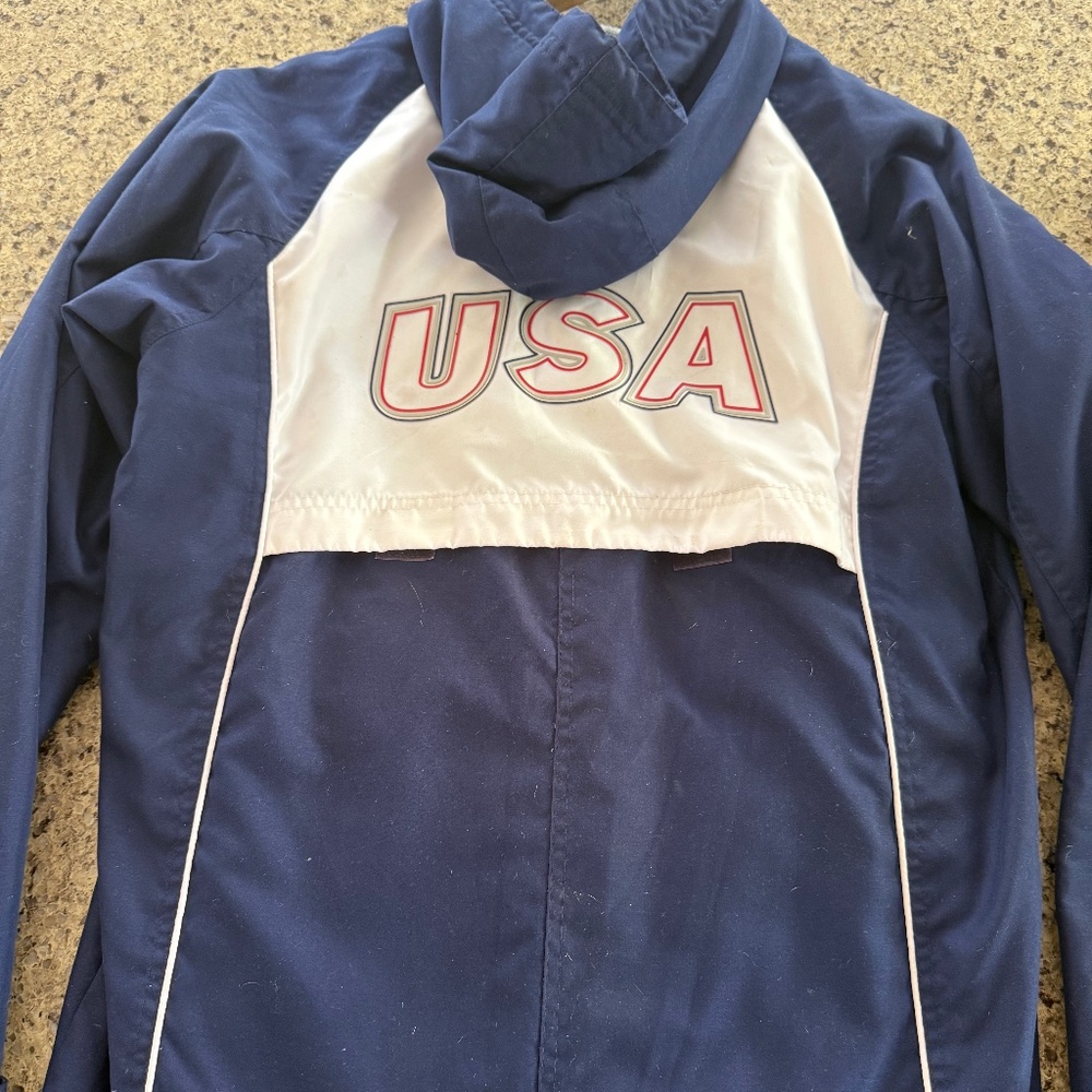 Speedo USA Olympic Fleece Swim Parka Size XS Red White Blue Unisex